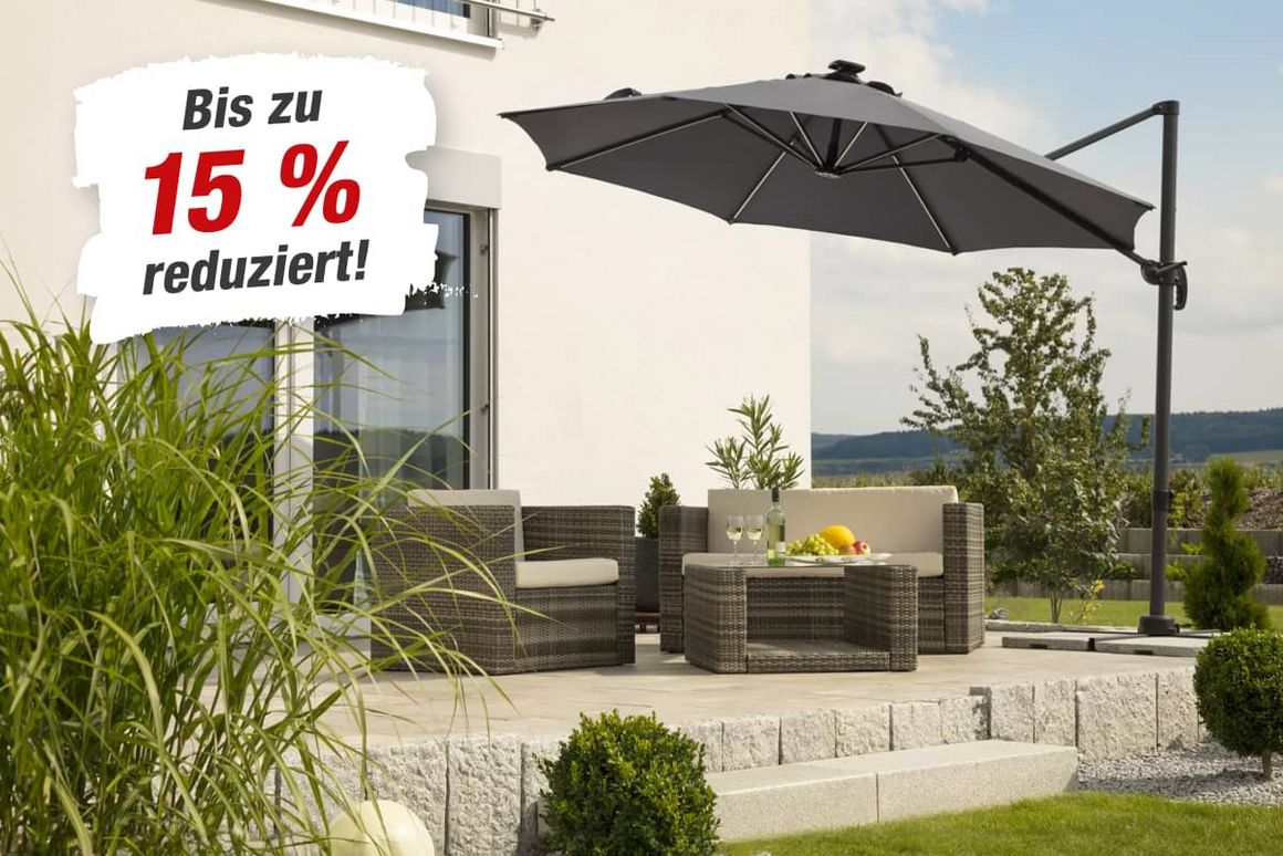 Ausgewählte Sonnenschirme von Schneider 15 % reduziert